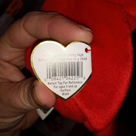 Mac the cardinal original retired beanie baby with tag errors - Picture 8 of 9